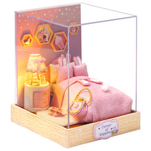 Load image into Gallery viewer, Cutebee DIY House Miniature with Furniture LED Music Dust Cover Model Building Blocks Toys for Children Casa De Boneca TD16
